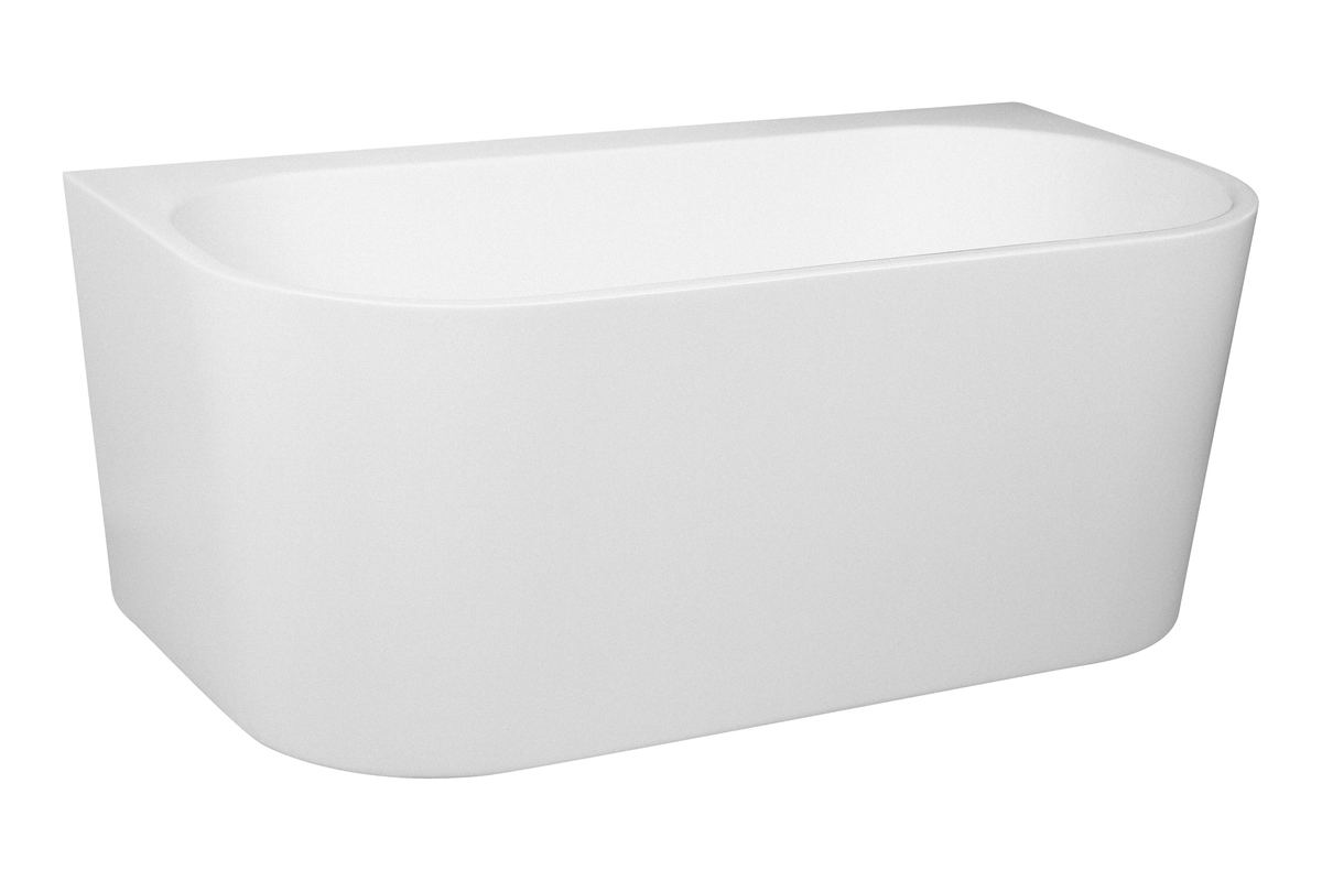 Elivia back-to-wall bath, Gloss White