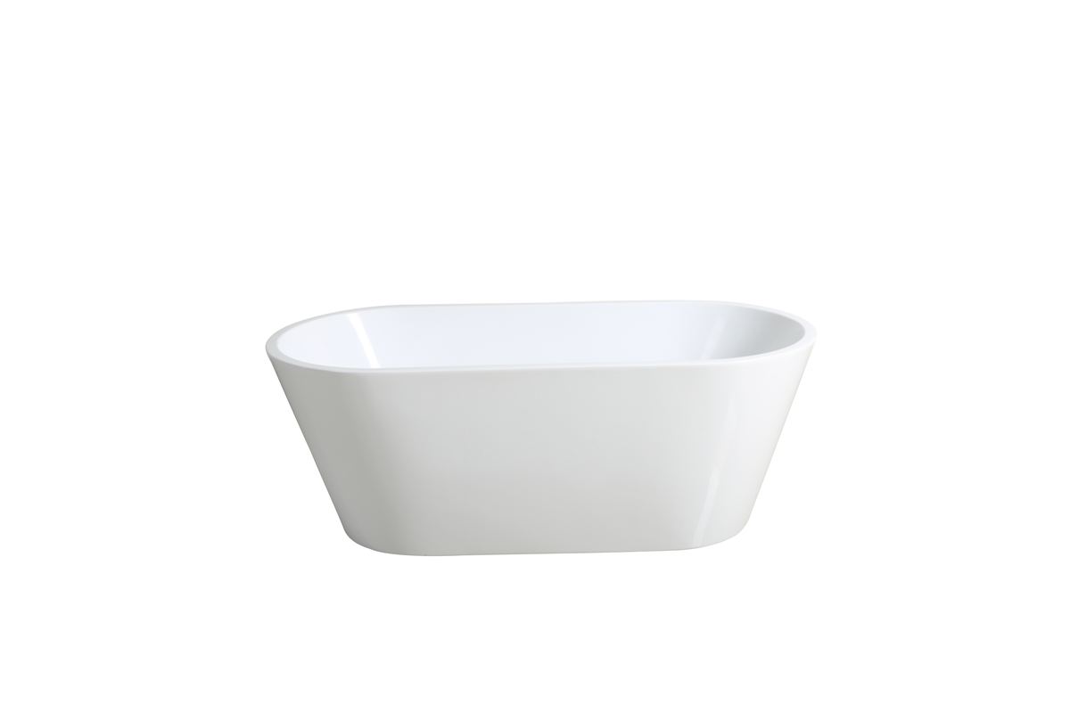 Ovia freestanding bath in a styled bathroom