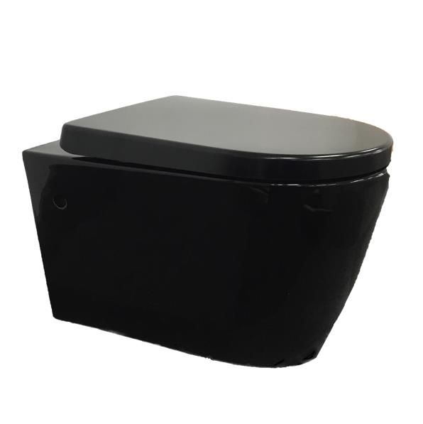 KDK302R wall hung pan, Gloss Black