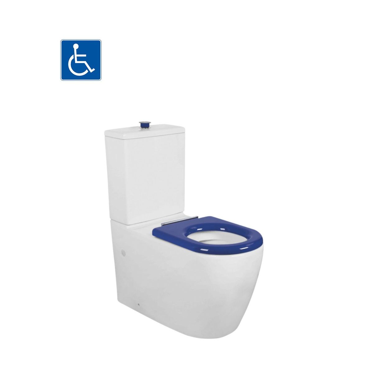 KDK800 disable rimless toilet suite — blue seat