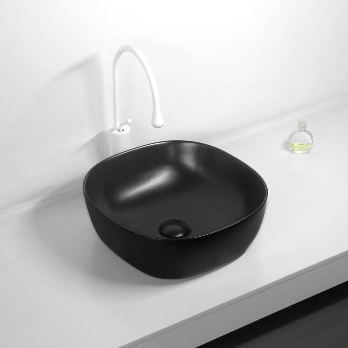 PA37375MB above-counter basin, Matte Black