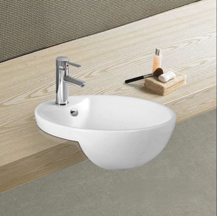 PSR4343 semi-recess basin on a timber counter